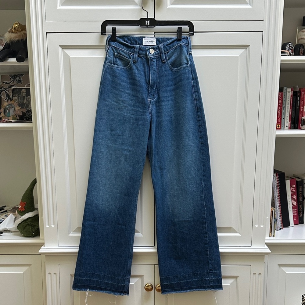 Frame Denim Wide Leg Blue Jeans